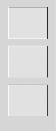 8433 Trimlite 3 Panel White Shaker Interior Door