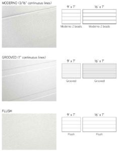 Moderno Grooved Flush Garaga garage door types