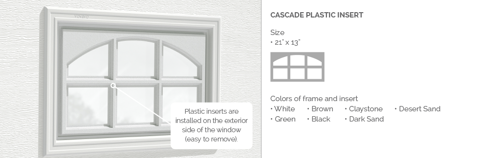 Cascade Plastic Garage Door Glass Insert