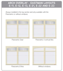 Eastman Arch Overlays for Garaga garage doors