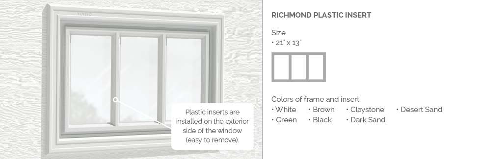 Richmond Plastic Garage Door Glass Insert