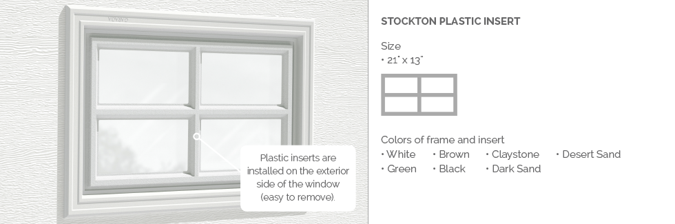 Stockton Plastic Garage Door Glass Insert