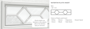 Waterton Plastic Garage Door Glass Insert