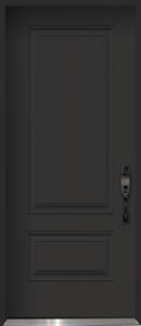 2 Panel Black Prefinished Door by Doorsmith and Novatech